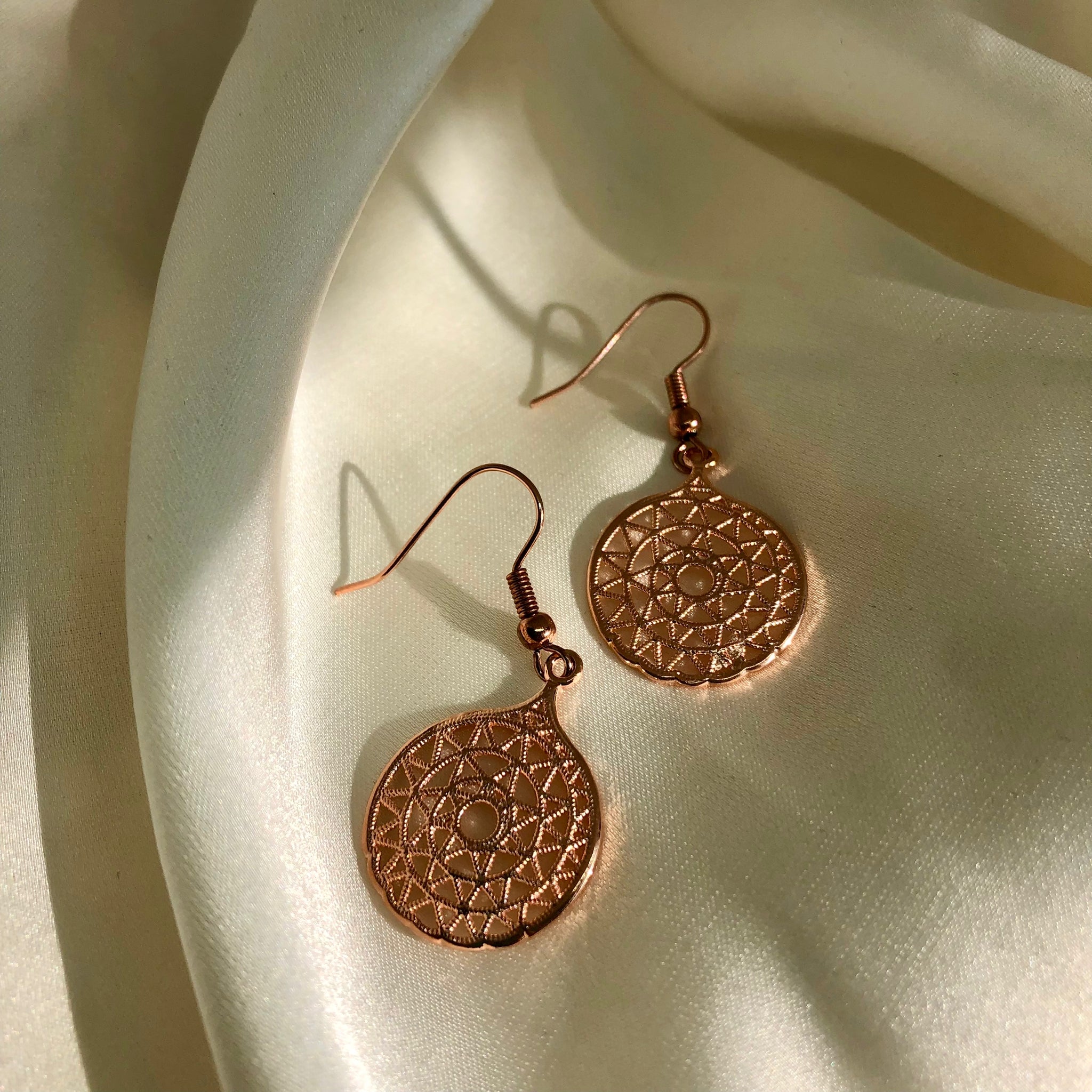 Aurora Dangly Earrings | Ethically handmade, Silver-plated or Rose Gold  plated dangle earrings